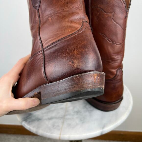 Black Jack Mens Brown Mad Dog Goat Round Toe Roper Boots (Sz 11.5) - Picture 9 of 15